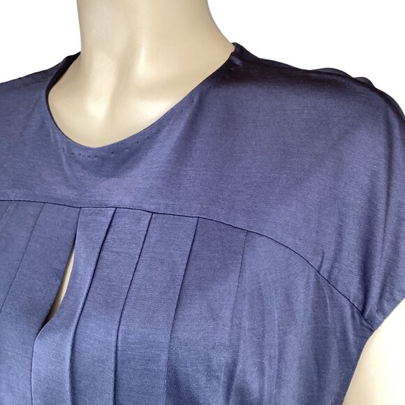 3.1 Phillip Lim Top Size Medium Keyhole Charcoal Gray‎ Pleated Detail - Picture 4 of 8